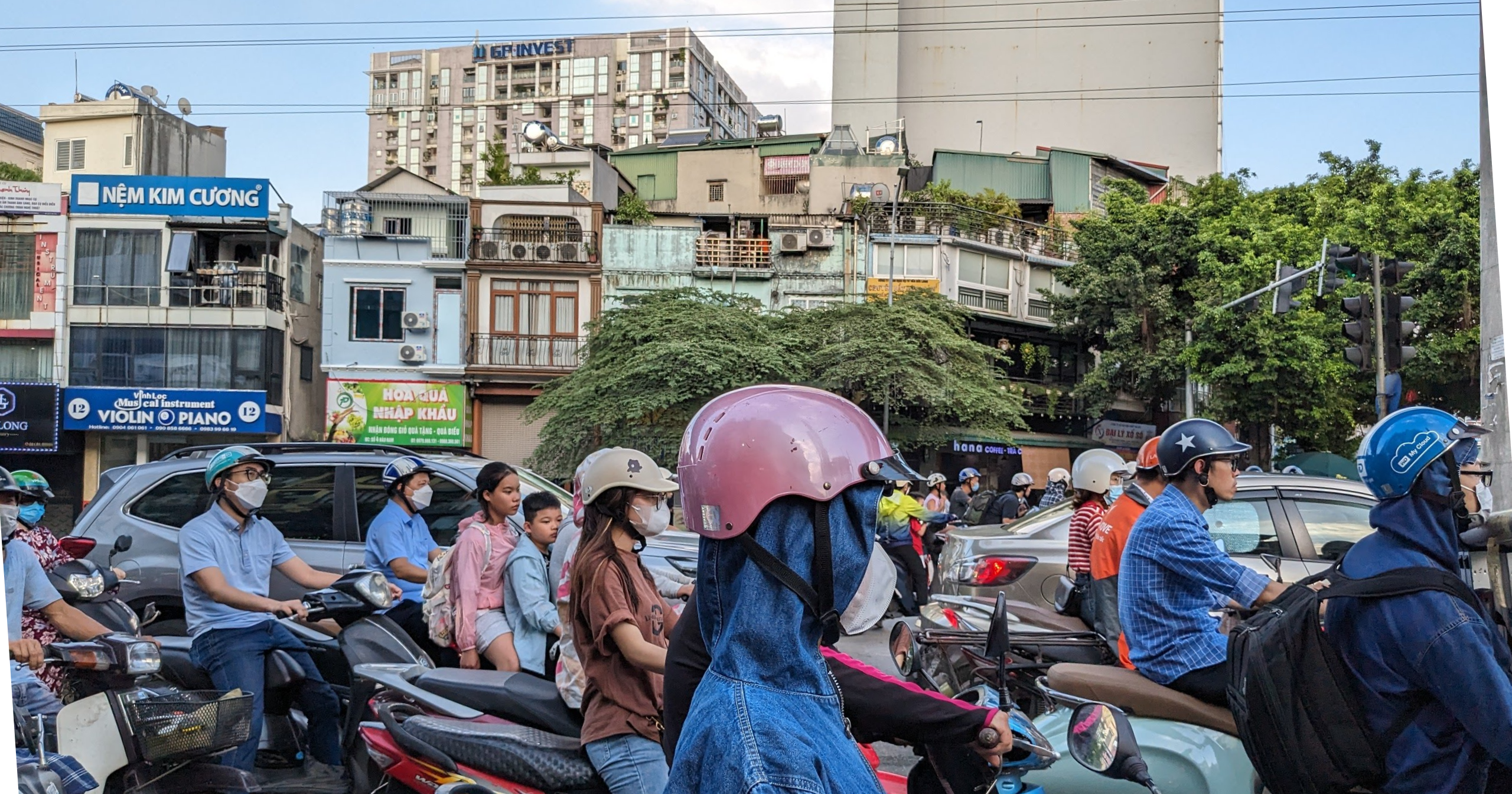 ハノイのバイク渋滞